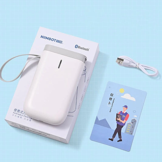 Portable Bluetooth Mini Thermal Label Printer - Handheld Price Labeling Machine for Home Use